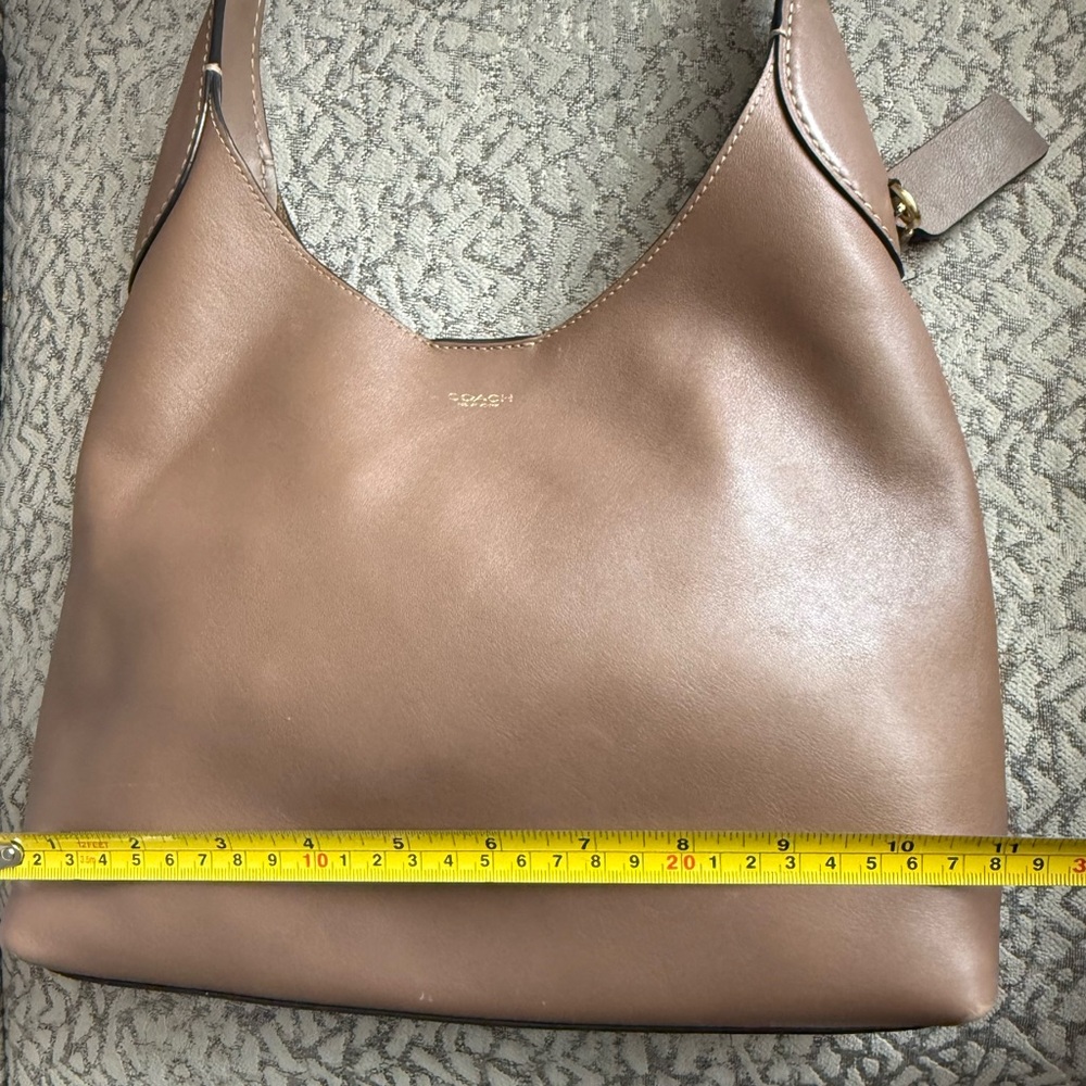 Coach  Brooklyn 28 Leather Bag - Stone - Picture 9 of 10